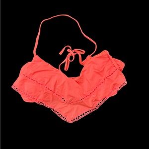 Vibrant Coral Lace Bikini Swim too